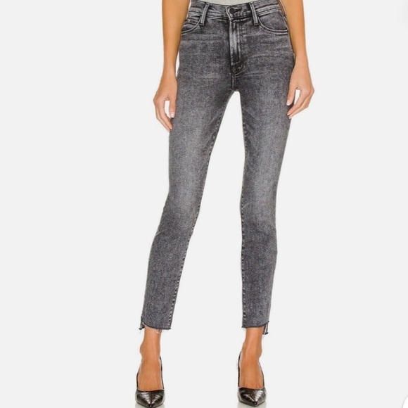 MOTHER Womens The Stunner Zip Ankle Step Fray Jeans Train Stops Size 27 - Picture 1 of 13